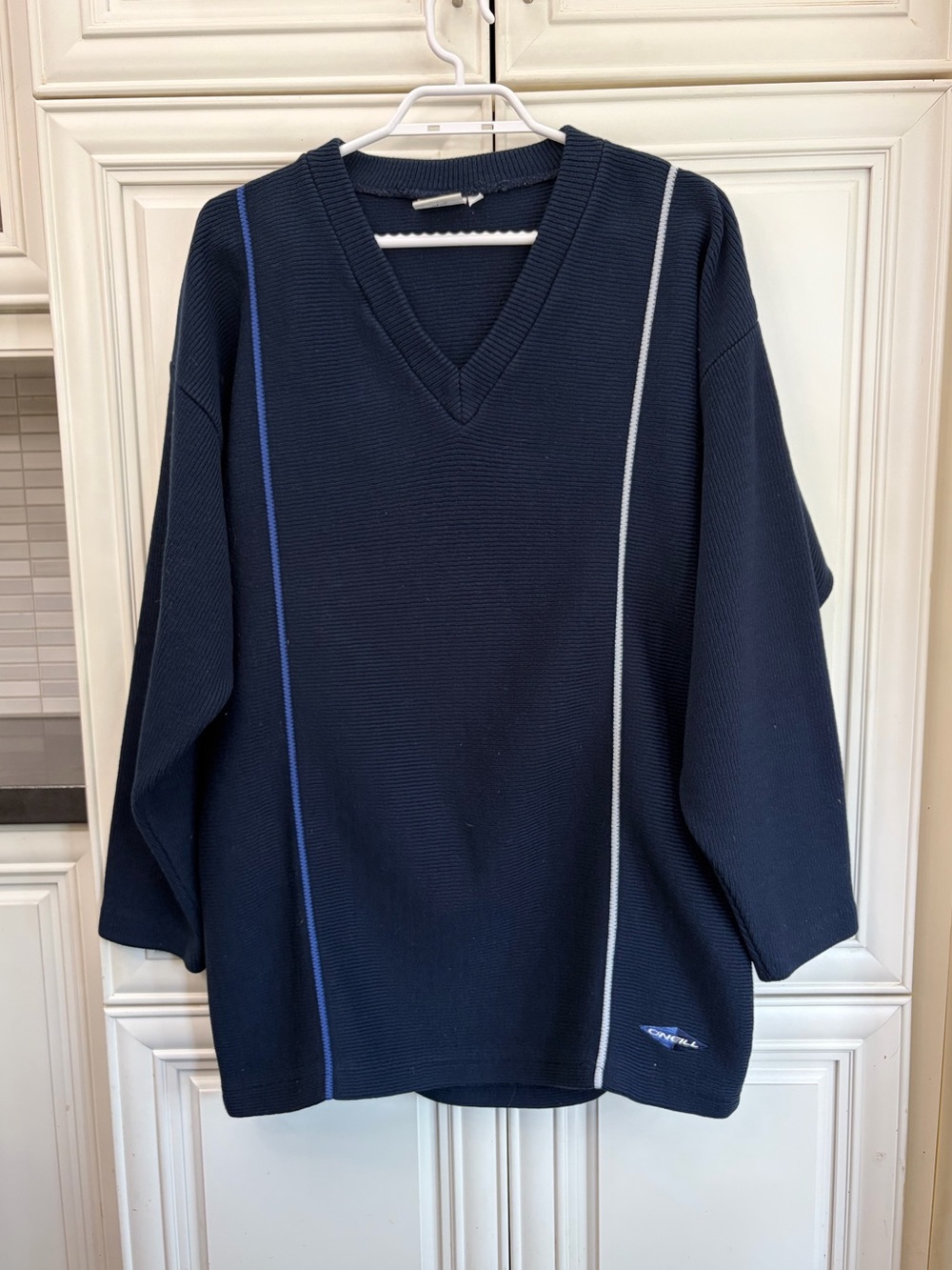 O'Neill men’s vintage navy blue pullover v-neck sweater